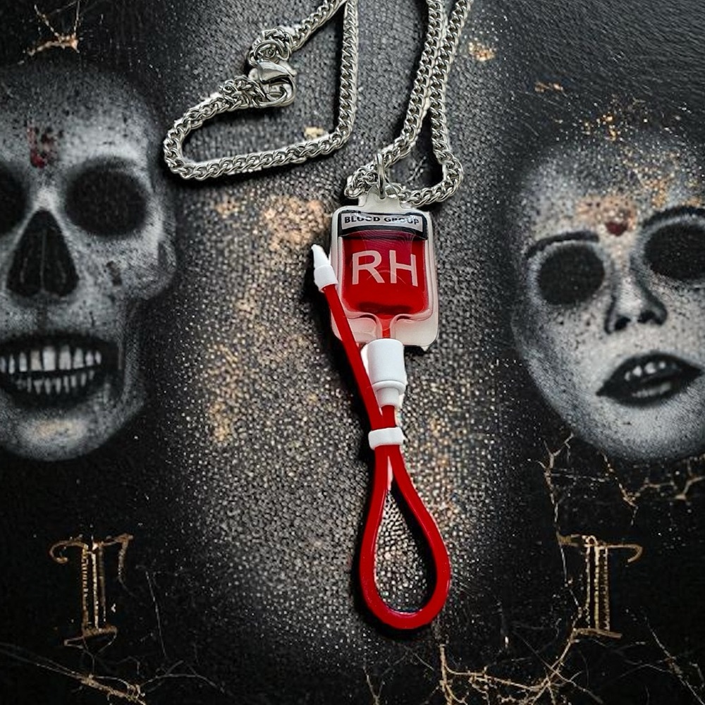🆕 RH Blood Type Blood Bag Pendant